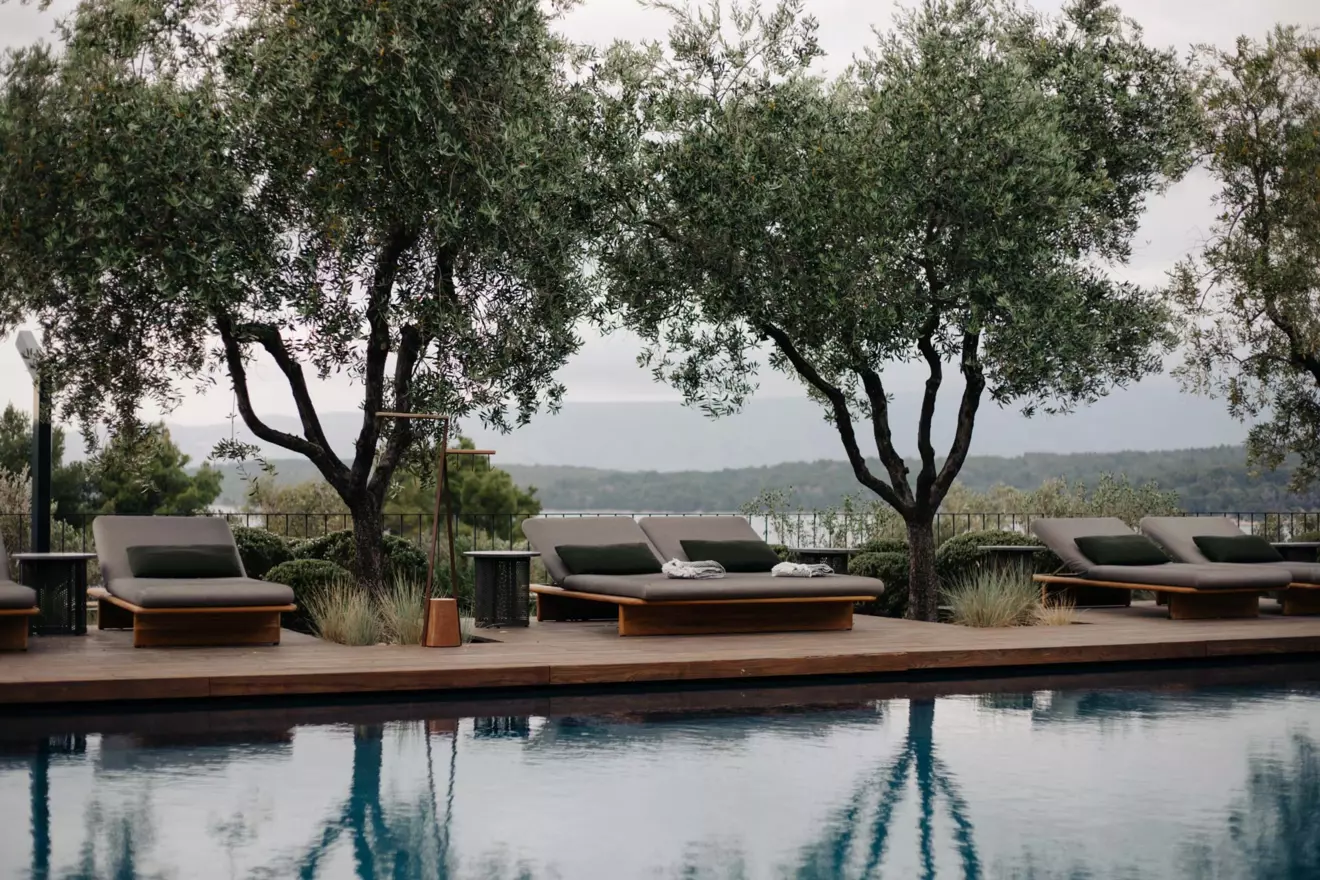 Maslina Resort pool Adriatic sea view Hvar