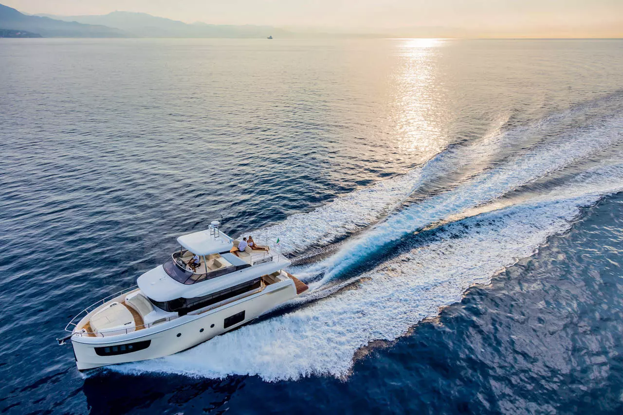 This is a photography of Italian yacht