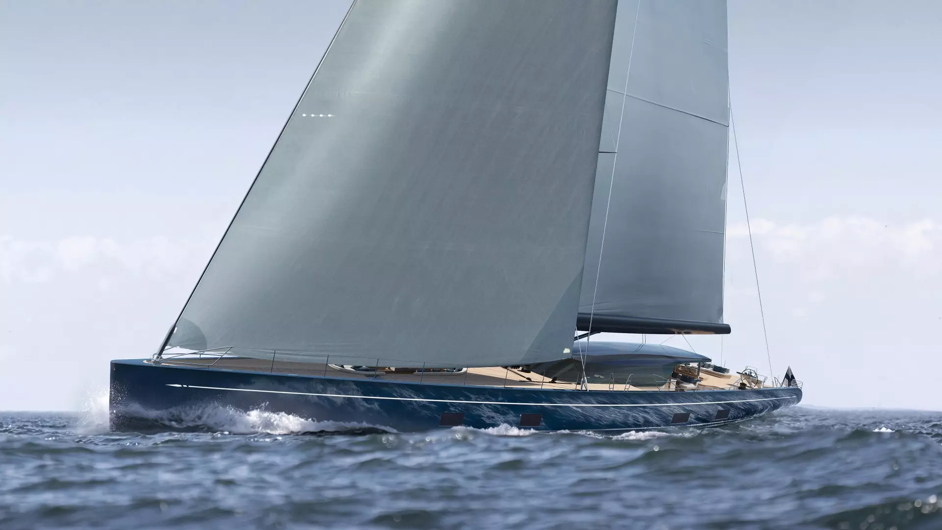 Swan Alloy 44 side view sailing
