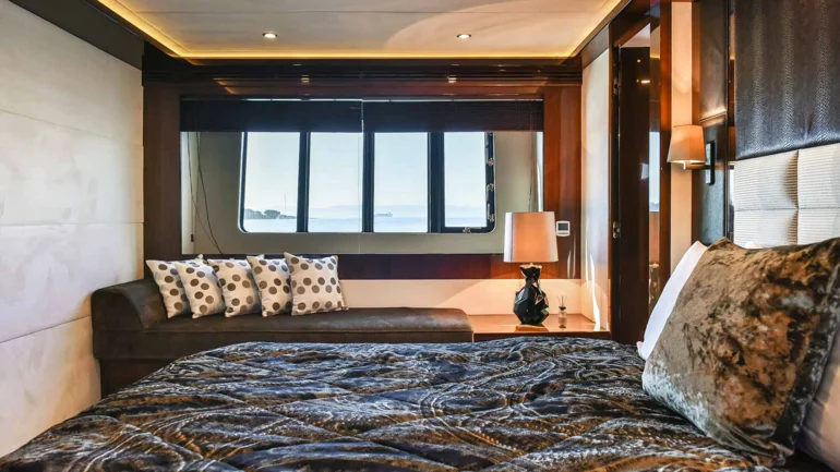 En-suite cabin of a luxury yacht