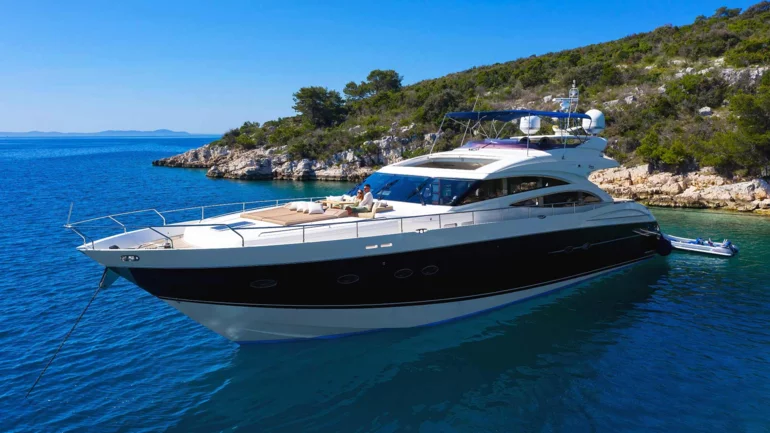 Side view of yacht
