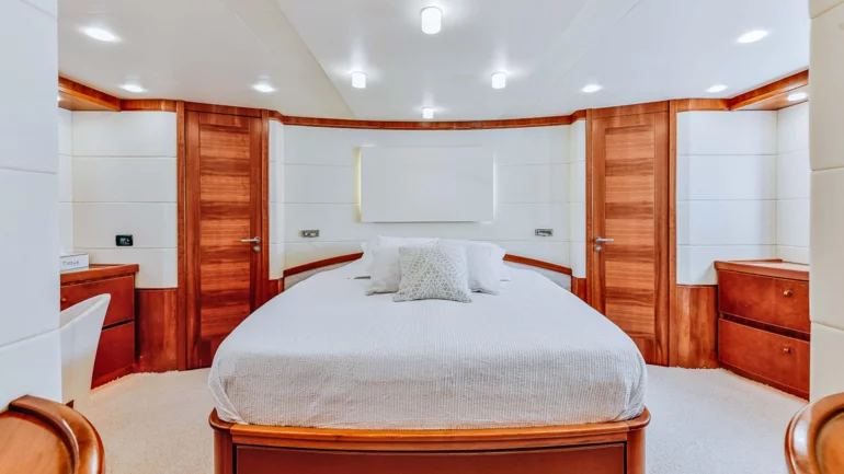 Double cabin aboard a luxury yacht
