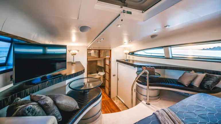 Master cabin view of yacht